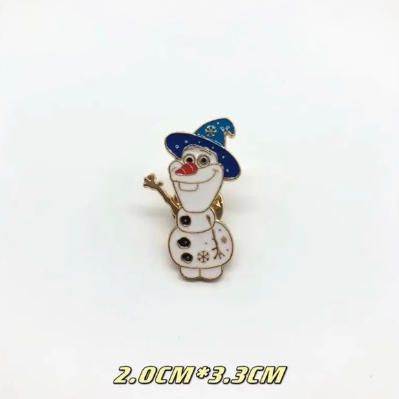 Set of 2 Disney Frozen Enamel Pins Queen Elsa Ice Magic Olaf Snowman Fan Gifts - Picture 8 of 11